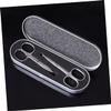 HAKIDZEL 2pcs Precision Stainless Steel Eyebrow Scissors Trimmer Safe Nose Hair Trimming Tool for Makeup view 4