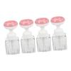 Beaupretty 4pcs Pet Material Travel Foaming Bottle Flower Shower Gel Sub Bottle Reusable Sub for Household Travel Hand Soap for Close Friends Families view 1