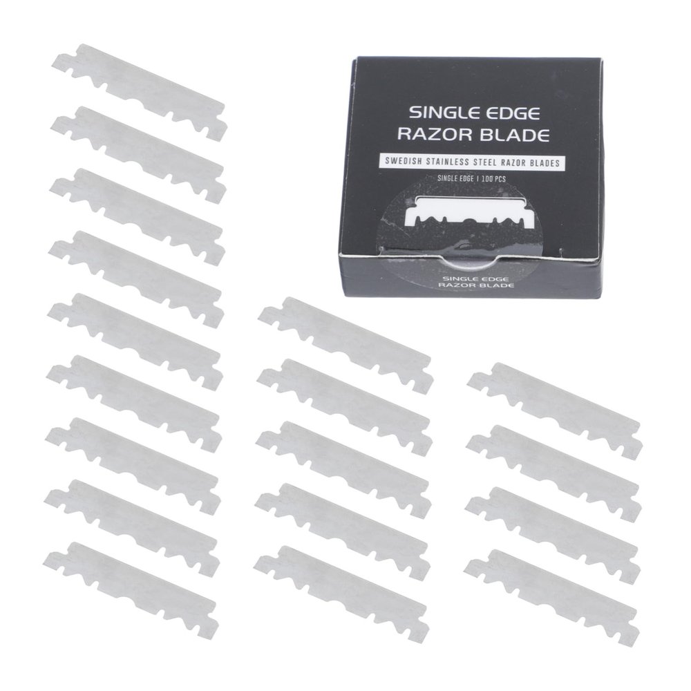 WRITWAA 400pcs Single Face for Barbershop Precision Old Folding Cutter for Smooth Shaving Sideburns and Hair Grooming Needs