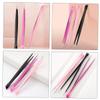 Beaupretty 3pcs Nail and Beauty Tweezers Multi-use Tweezers for Nail Extensions and Brow Shaping Comfortable Craft Pointed Tips and Press Head view 2