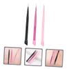 Beaupretty 3pcs Nail and Beauty Tweezers Multi-use Tweezers for Nail Extensions and Brow Shaping Comfortable Craft Pointed Tips and Press Head view 4