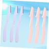Happyyami 6pcs Foldable Eyebrow Set Portable Eyebrow Trimmer Beauty Tools for Travel Stainless Steel Lightweight Design to Use view 2