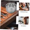 HAPINARY 2pcs Men's Shaving Bowl Stainless Steel Shaving Soap Mug Travel Cream Dish Modern Classic Design view 2