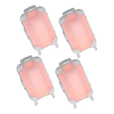 HAPINARY 4pcs Miniature Luggage Storage Box for Eyelashes and Cosmetics Compact Makeup Suitcase for Travel Party Decoration and Organization for Stylish Design