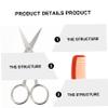 PACKOVE Stainless Steel Eyebrow Scissors Set for Hair Trimmer Mustache Grooming view 2
