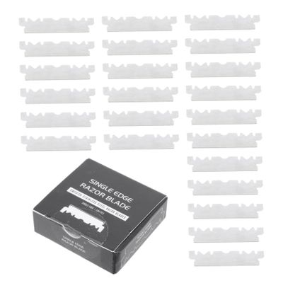 SAFIGLE 100pcs Old Face Razor Blade Single Edge Stainless Steel Cutter Replacement