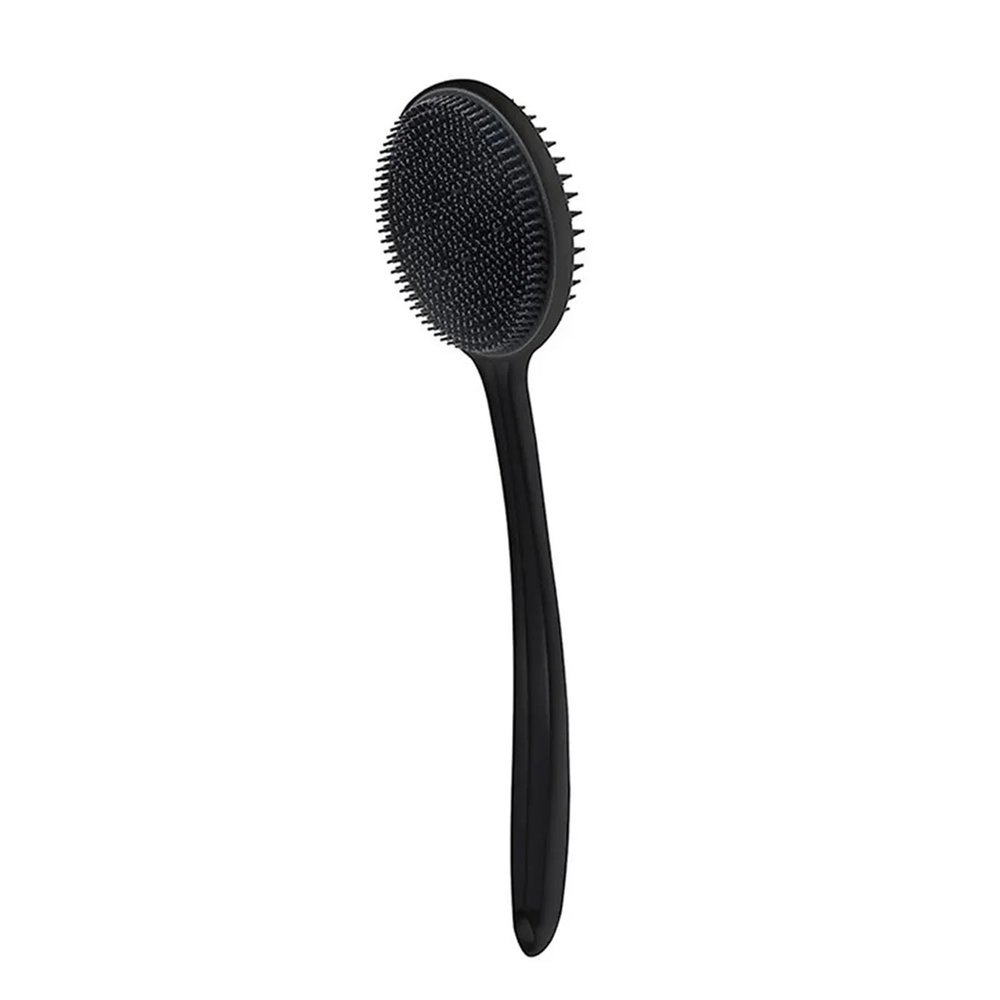 2pcs Double-Sided Silicone Back Handle Long Handle Body Bath Brush Mud Back Scrubber Shower Massage Exfoliation Brush
