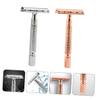 Beaupretty 2pcs Manual Beard Double-sided Shaving Tool for Home and Travel Nonslip Handle Design Easy to Clean Includes view 3