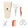 PartyKindom Men Beard Scissors Set Stainless Steel Eyebrow Scissors for Hair Trimmer Mustache view 4