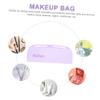 Beaupretty Makeup Organizer for Vanity Brush Storage Case Portable Cosmetic Bag Silicone Material Makeup Brush Holder Beauty Organizer Travel-friendly view 4