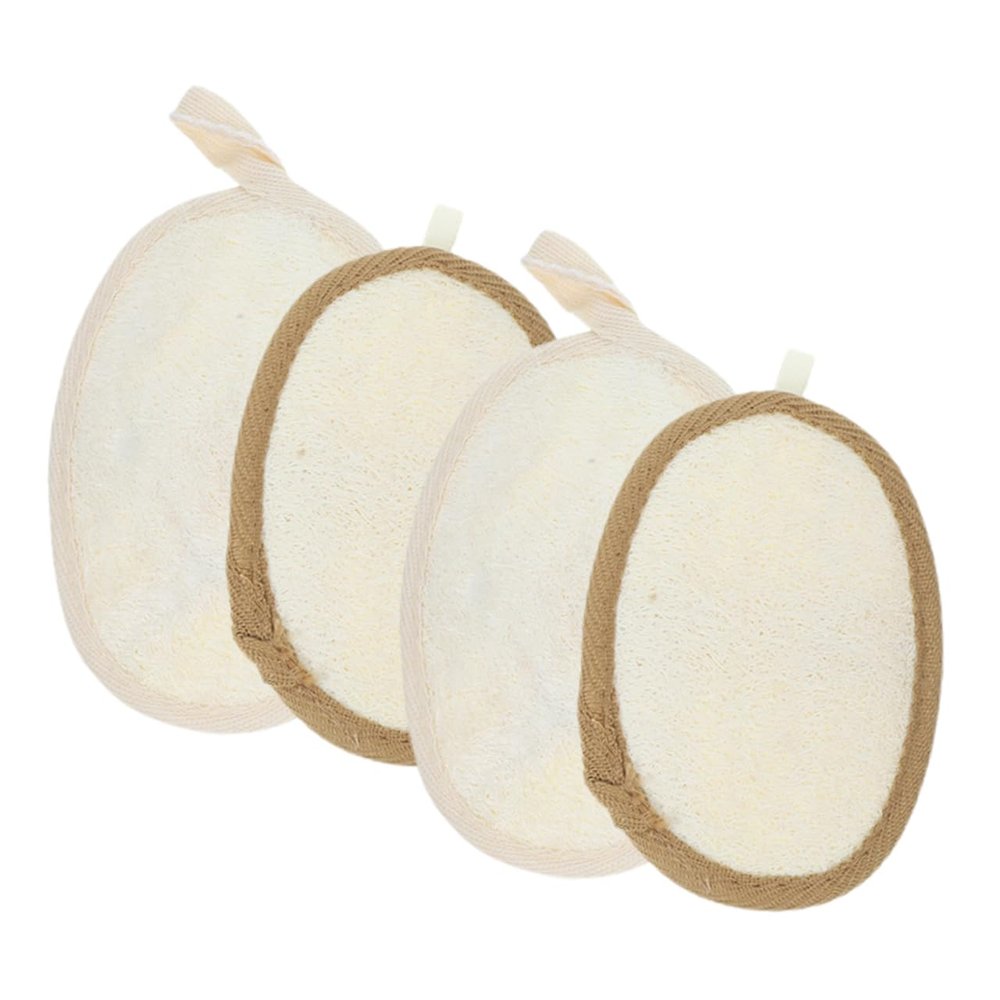 HAPINARY 4pcs Loofah Body Wash Sponge Exfoliating Bath Scrubber for Soft Loofah Soap Scrubber