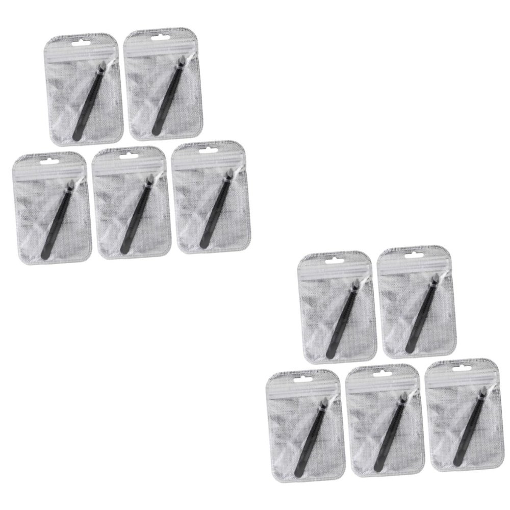 PartyKindom 10 Pcs Ergonomic Handle Eyebrow Tweezers Clip Eyebrow Makeup Tool Stainless Steel for Men Women for Travel