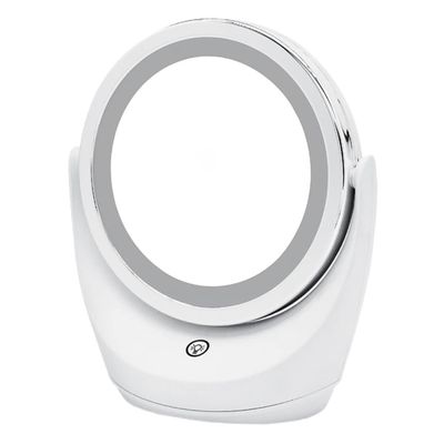 Gatuida 1pc Smart Dimming Led Makeup Mirror Swivel Vanity Mirror Touch Control USB Rechargeable Brightness for Bedroom and Dressing Table