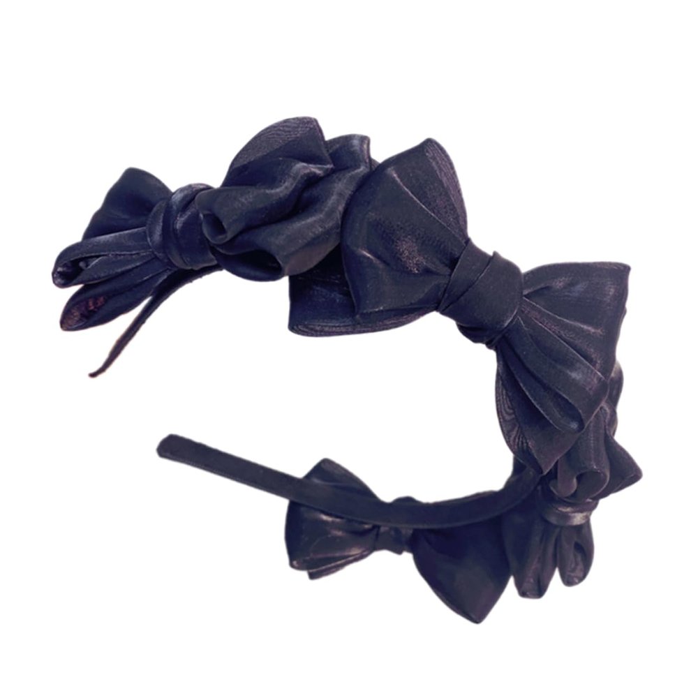 PartyKindom Women's Bow Headband Bowknot Hairband Lace Headband for Dance Wedding Birthday Party