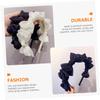 PartyKindom Women's Bow Headband Bowknot Hairband Lace Headband for Dance Wedding Birthday Party view 2