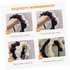 PartyKindom Women's Bow Headband Bowknot Hairband Lace Headband for Dance Wedding Birthday Party view 3