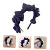 PartyKindom Women's Bow Headband Bowknot Hairband Lace Headband for Dance Wedding Birthday Party view 4
