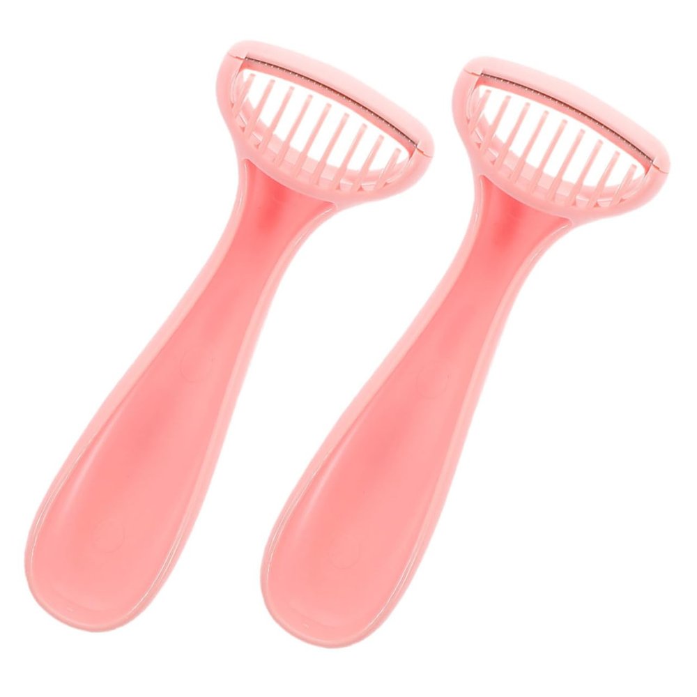 NOLITOY 2pcs Women's Hair Removal Knife for Private Area Leg Shaver Underarm Trimmer Painless Facial Razor Compact Travel Razor for Women