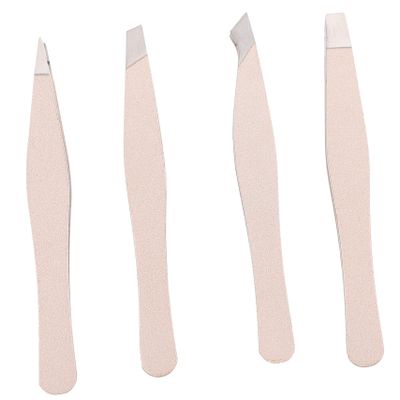 TOGEVAL 4pcs Advanced Material Eyebrow Clamp Brow Tweezer Set Makeup Tools Lightweight Portable Unisex Brow Shaper