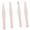 TOGEVAL 4pcs Advanced Material Eyebrow Clamp Brow Tweezer Set Makeup Tools Lightweight Portable Unisex Brow Shaper view 1