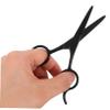 HAPINARY 2pcs Stainless Steel Grooming Scissors Men Beard and Eyebrow Trimmers Lightweight Hair Cutting Tools for Home and Salon Use Travel-friendly Design view 3