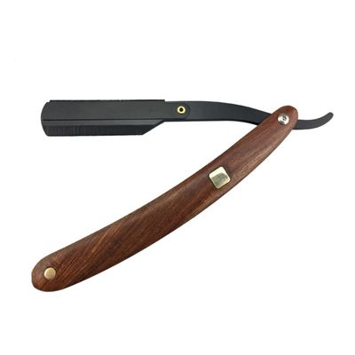 PACKOVE 2pcs Manual Razor for Men Barber Steel Razor Bloodwood Handle Shaving for Beard Sideburns Fine Hair