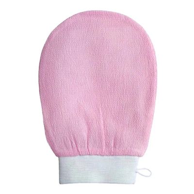 2pc Shower Thicken Bath Magic Peeling Glove Exfoliating Tan Removal Bathing Cleaning Products Body Scrubber(Pink)