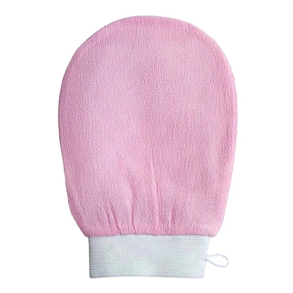 2pc Shower Thicken Bath Magic Peeling Glove Exfoliating Tan Removal Bathing Cleaning Products Body Scrubber(Pink)