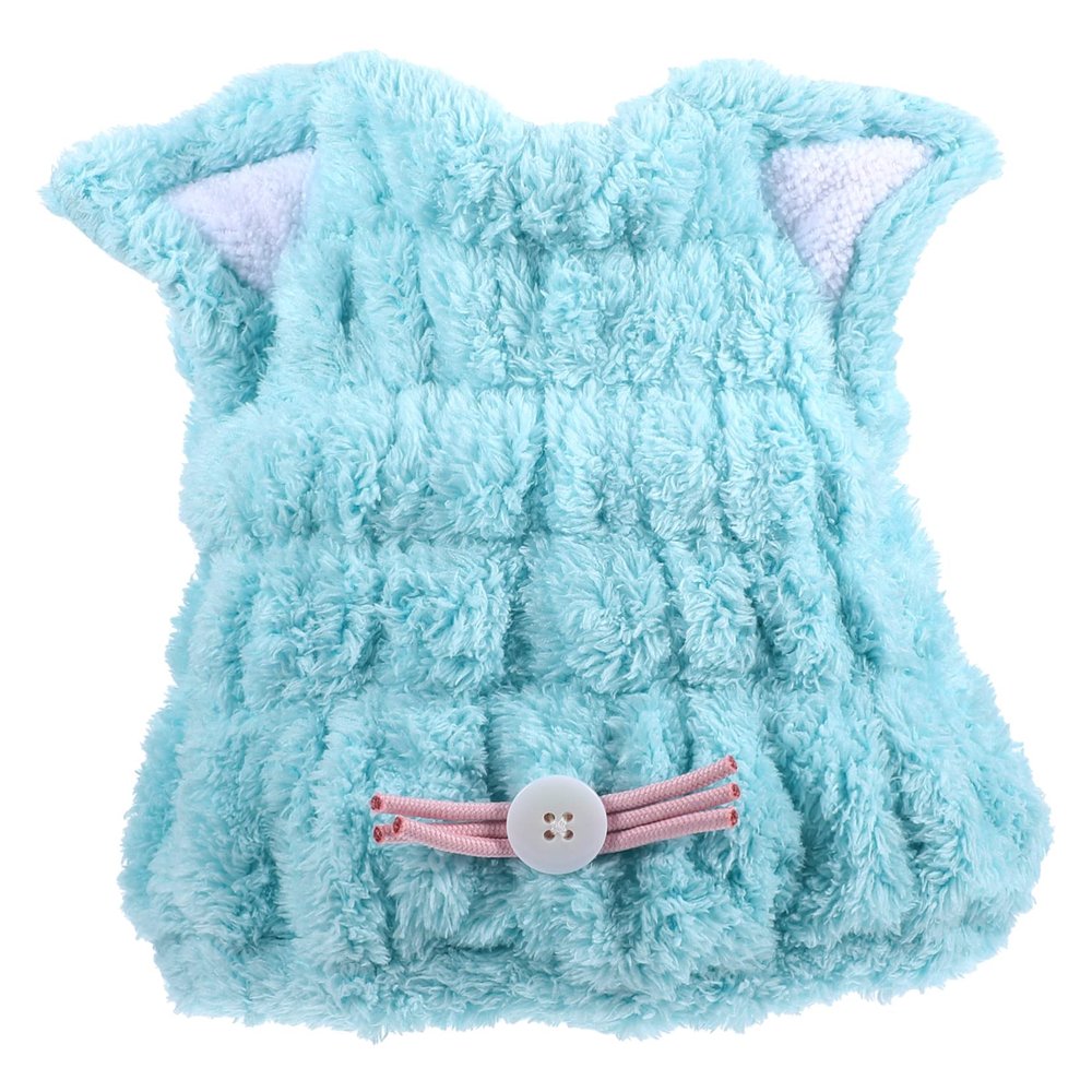 Beaupretty Cat Ear Shaped Hair-drying Cap Random Cat Beard Color Super Absorbent Shower Cap for Fast Drying Hair Lightweight Bathroom Accessory