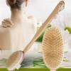2Pc Wooden Detachable Long Handle Shower Body Brush Bathroom Wash Brushes Bathing Massager Back Exfoliating Brush Bath Tools view 3