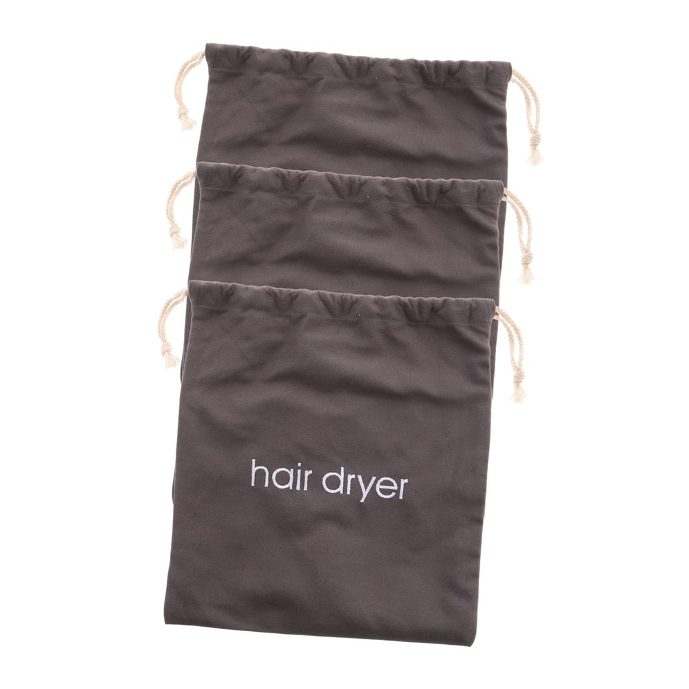 ARTSEWPLY 3pcs Hair Dryer Travel Case Drawstring Storage Bag for Makeup Tools Straightener Pouch Spacious Container for Bathroom and Travel Use Convenient and Easy Use Design Light Grey