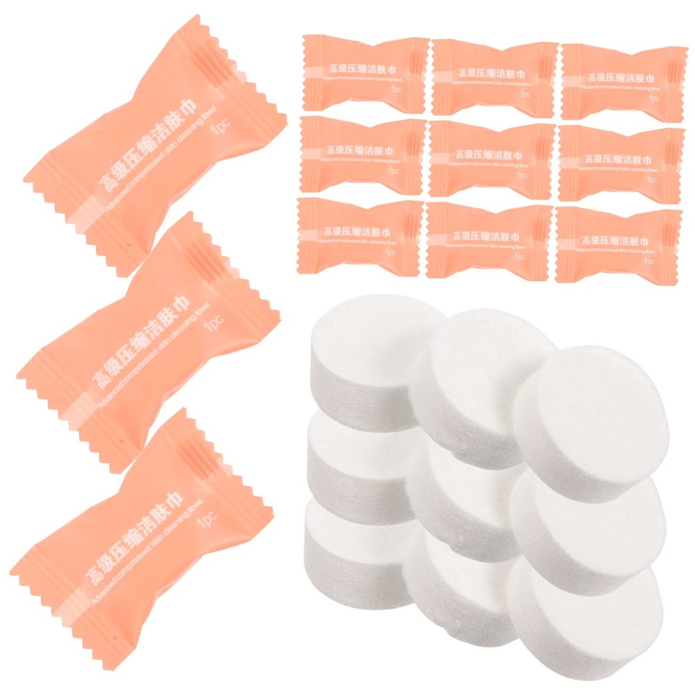 Baluue 50pcs Compressed Travel Towels Towels for Home Hotel and Outdoor Use Lightweight and Portable Wash for Camping Hiking and Daily Cleansing