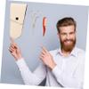 PartyKindom 2sets Stainless Steel Beard Scissors Kit Comb and Storage Bag for Precise Nose Hair and Beard Grooming for Men Facial Hair Care view 2