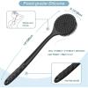 1pc Bath Soft Back Scrubber Brush Bath Shower Sponge Scrubbing Brush with Handle Exfoliating Scrub Massager Bath Supplies(Black) view 2
