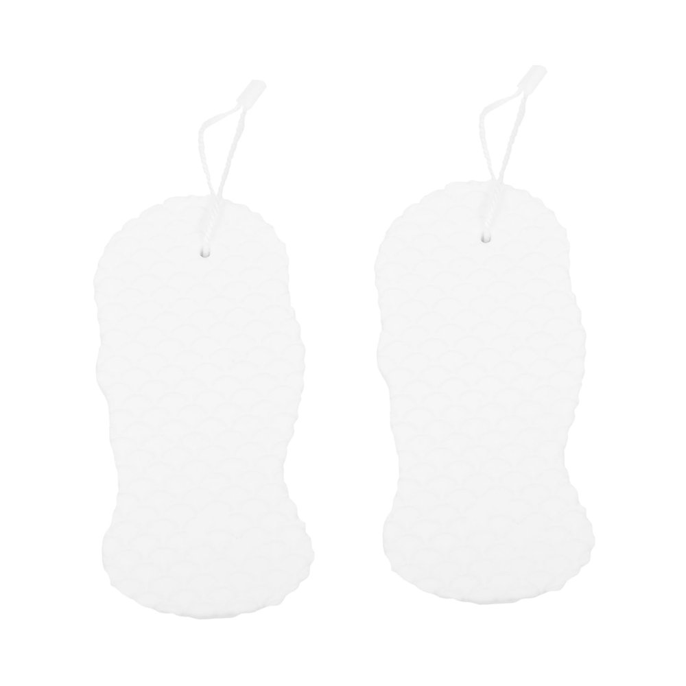 Baluue 2pcs Bath Sponges Gentle PVA Body Scrubber for Smooth Skin for Boy Girl and Adults for Daily Bathing and Exfoliation Creamy White Color