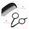 SAFIGLE 1set Stainless Steel Beard Trimming Scissors with Comb and Storage Bag for Home Barbershop and Outdoor Grooming view 3