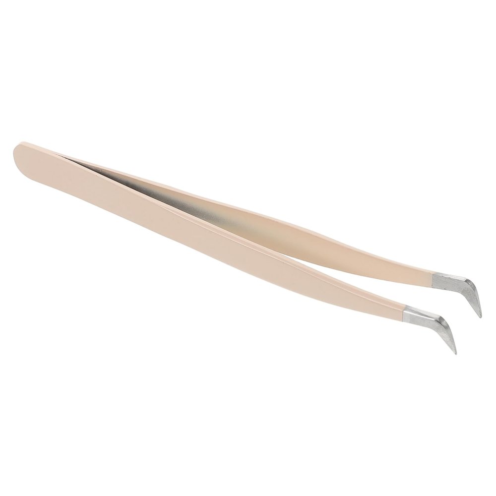 BATHVEVE Lash Tweezers for Eyelash Extensions Curved Beauty Tool for Easy Application of False Lashes Double Tape and Volume Eyelash Extensions