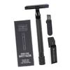 HAKIDZEL Old Style Manual Shaver Safety Razor Beard Body Hair Razor Metal Handle Double-edged Blades Brush Included for Grooming view 1