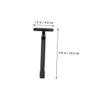 HAKIDZEL Old Style Manual Shaver Safety Razor Beard Body Hair Razor Metal Handle Double-edged Blades Brush Included for Grooming view 2