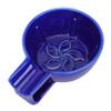 AUTSUPPL Ceramic Shaving Bowl with Handle Bubble Foaming Container for Durable Blue Design for Men Grooming Barber Tool for Shaving Soap view 1