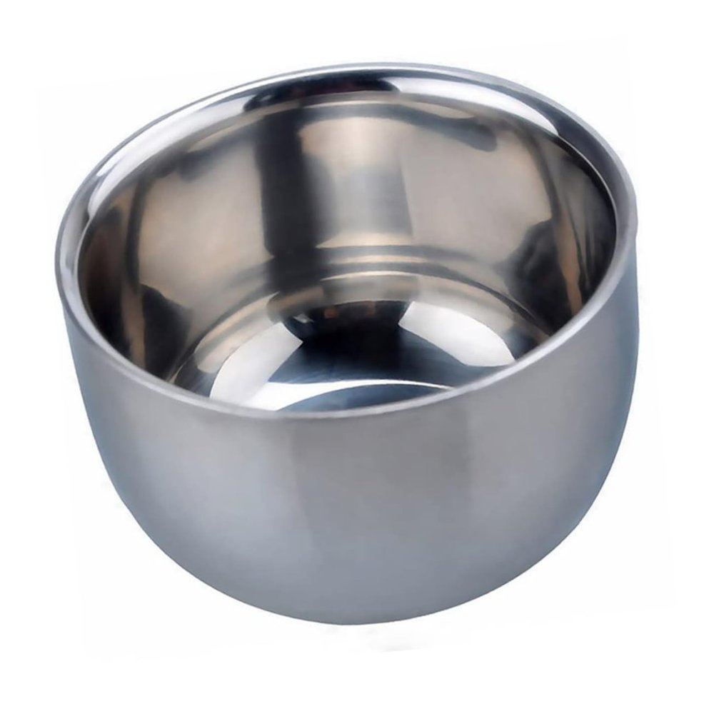PACKOVE Stainless Steel Shaving Bowl for Men Bubbling Cup for Shaving Soap Design for Home Barber Shop and Salon Use Convenient for Easy Storage