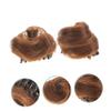 TOGEVAL 2pcs Cat Ear Bun Hairpiece Chignon Extensions Clip for Cosplay Daily Wear and Special Occasions Soft Realistic Faux Hair Accessories for Women and Girls view 4