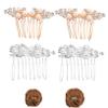 AUTSUPPL 4pcs Crystal Wedding Hair Combs for Brides Elegant Side Hair Accessories for Bridal Hairstyles and Special Occasions view 1