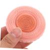 COMPUKAS Soft Silicone Facial Cleansing Brush Dual-use Exfoliator for Deep Pore Cleaning and Gentle Massaging Travel-Friendly Design in Gradient Colors view 4