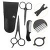 VICASKY 2sets Stainless Steel Beard Grooming Kit with Trimming Scissors and Comb Men Beard Care for Home and Barbershop Use view 3