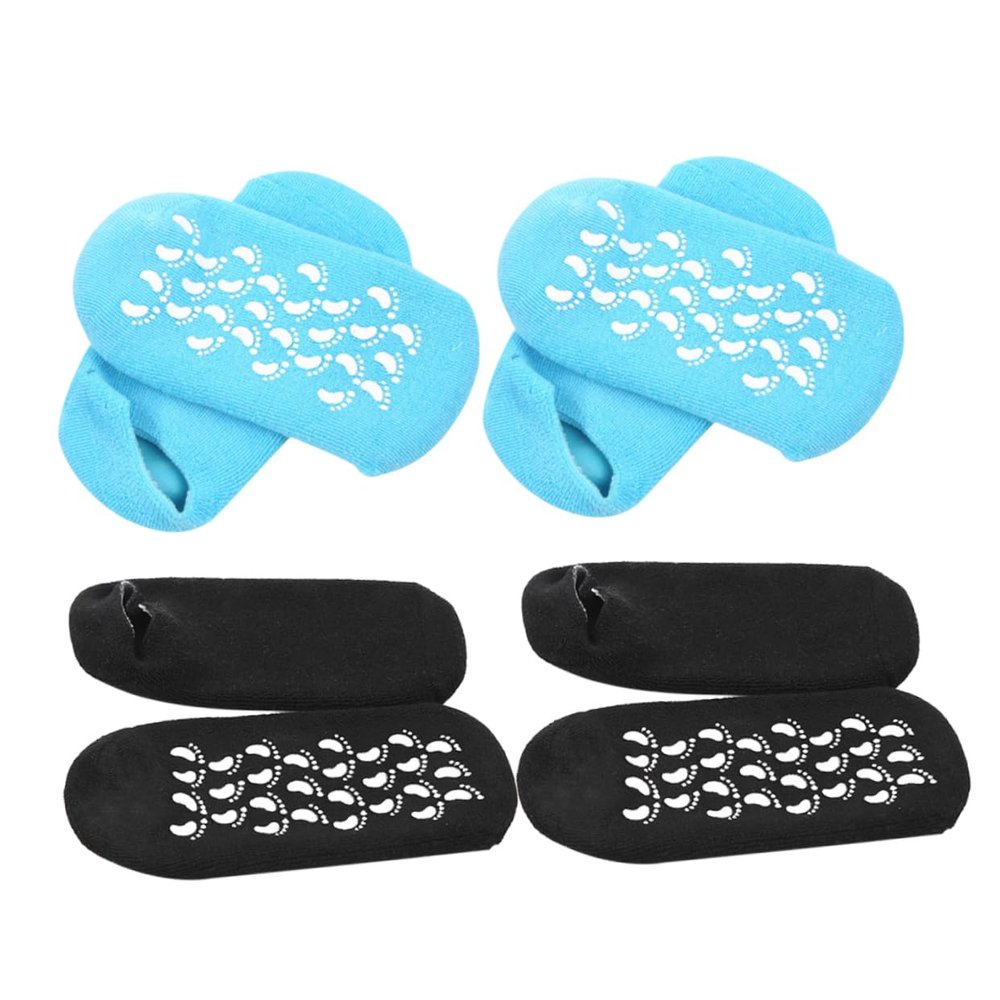 PACKOVE 2pairs Moisturizing Foot Care Socks for Women and Spandex Blend Breathable Socks for All Seasons Black for Flats Heels