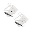 VICASKY 8pcs Beard Scissors Set Stainless Scissors for Grooming Includes Nose Hair Trimmer Round Pointed White Leather Pouch Small Comb view 3