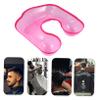 Beaupretty Neck Tray for Hairdressing Hair Styling and Perming Salon Hair Washing Tray for Dyeing Durable Plastic with Smooth Surface Easy Clean Pink Color view 3