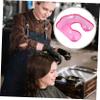 Beaupretty Neck Tray for Hairdressing Hair Styling and Perming Salon Hair Washing Tray for Dyeing Durable Plastic with Smooth Surface Easy Clean Pink Color view 4