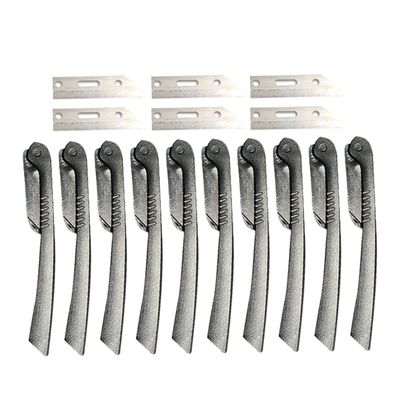 Beaupretty Portable Eyebrow Shaper Tool Kit 10pcs Foldable Razor 6 Replaceable Blades for Travel Home Use